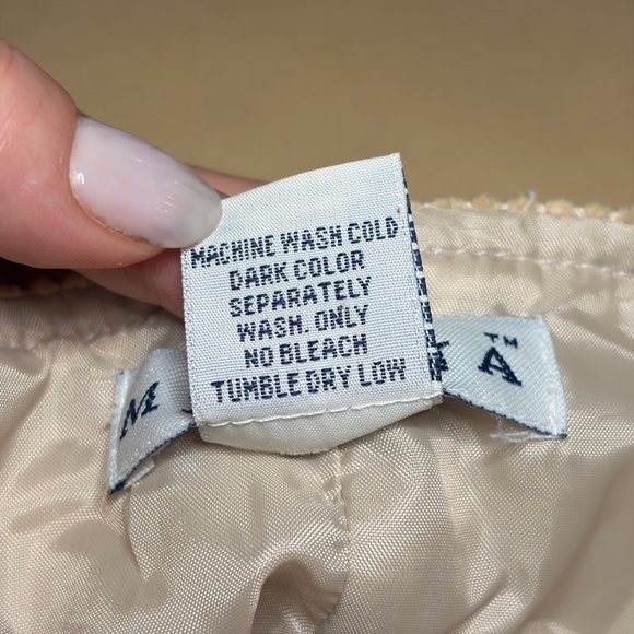 Vintage 90s Y2K Merona Cream Corduroy Vest with Brown Buttons - Picture 4 of 6